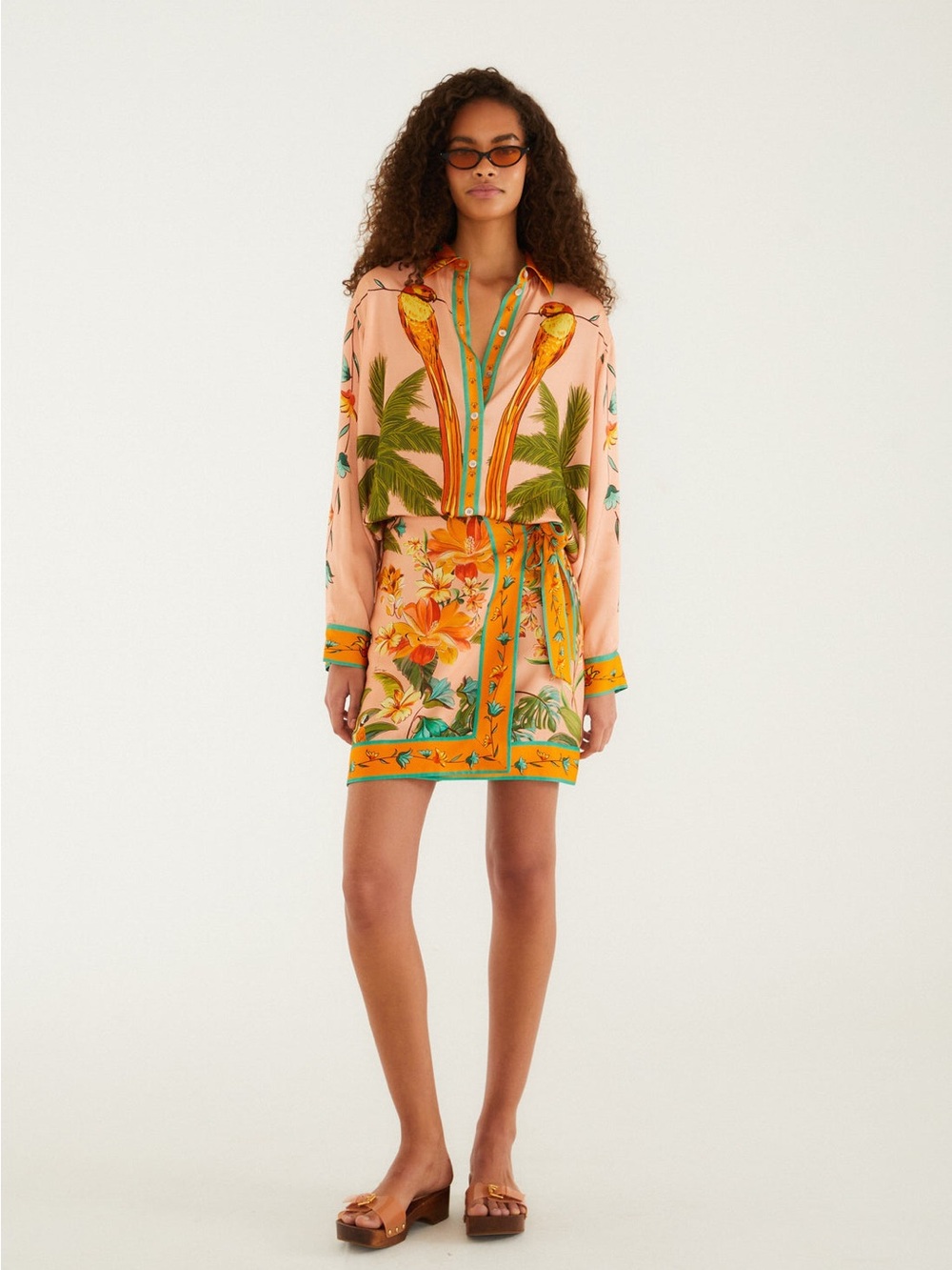 Farm Rio Multicolor Birds Collared Shirt - Picture 4 of 4